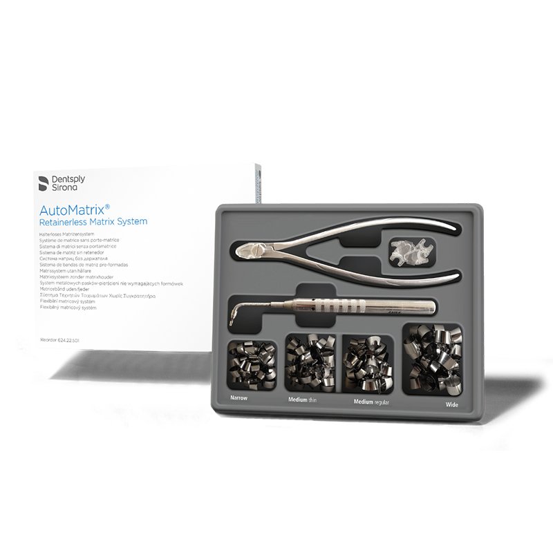 Automatrix Kit Dentsply Sirona - Surtido de 96 unidades en las cuatro medidad + Automate III + alicate de cortes.