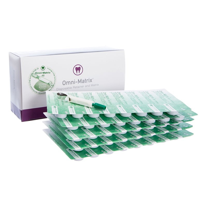 Omni-Matrix Universal sin alas - 7702 Verde Ultradent - 6.5 mm .0015 - 0.38mm. Caja de 48 unidades