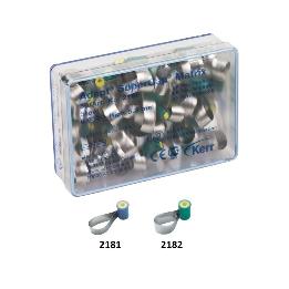 Adapt Supercap metálicos espesor 0,38 mm KerrHawe - Caja de 50 unidades. 