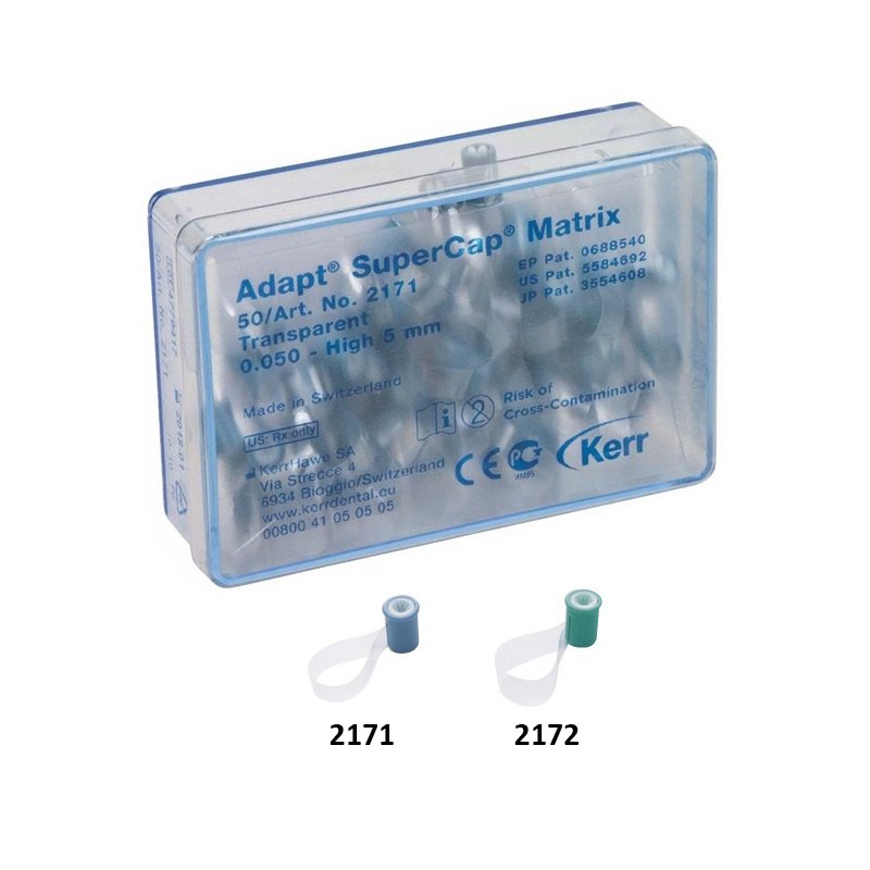 Adapt Supercap transparentes KerrHawe - Caja de 50 unidades. 