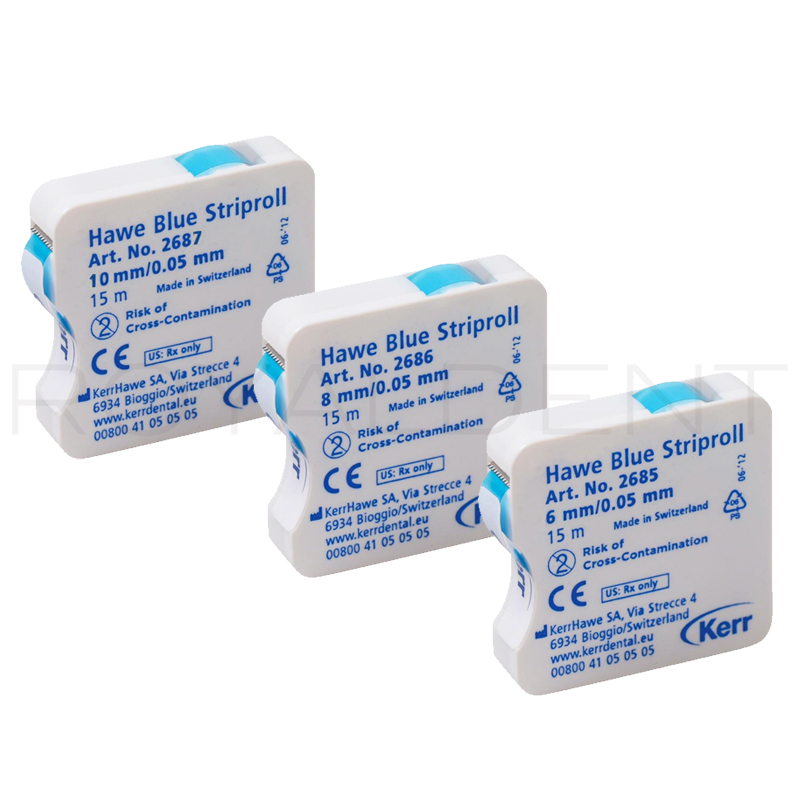 Cinta Matriz acetato poliéster azulada STRIPROLL  Kerr - Rollo de 15 metros