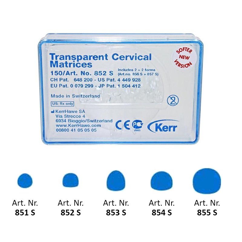 Matrices cervicales (851S a 855S) KerrHawe - 150 unidades