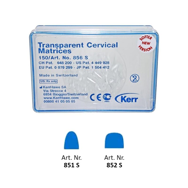 Matrices cervicales (856S a 857S) KerrHawe - 150 unidades