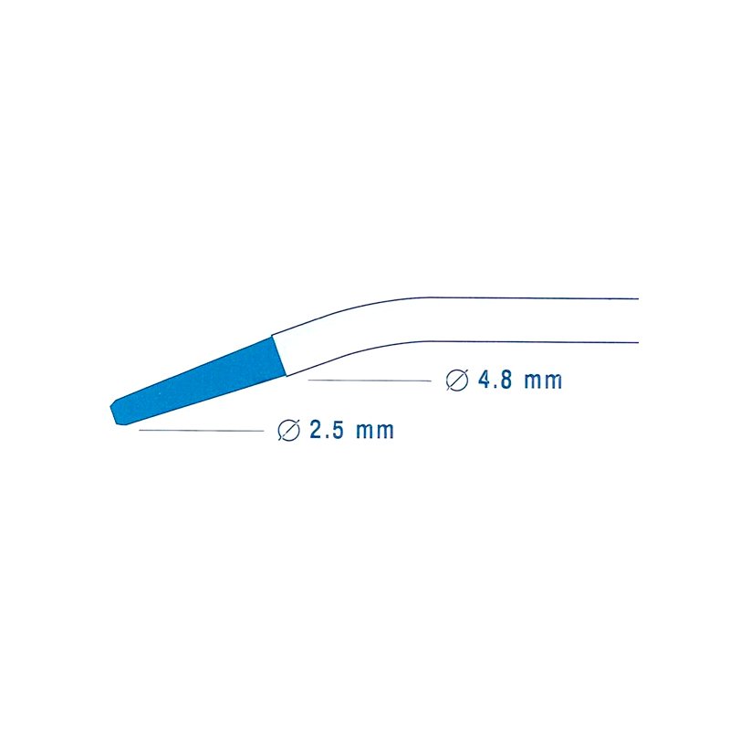 Cánula aspiración quirúrgicas Royaltip  Royal Dent - 20 cánulas + adaptador 2,5 mm de diámetro