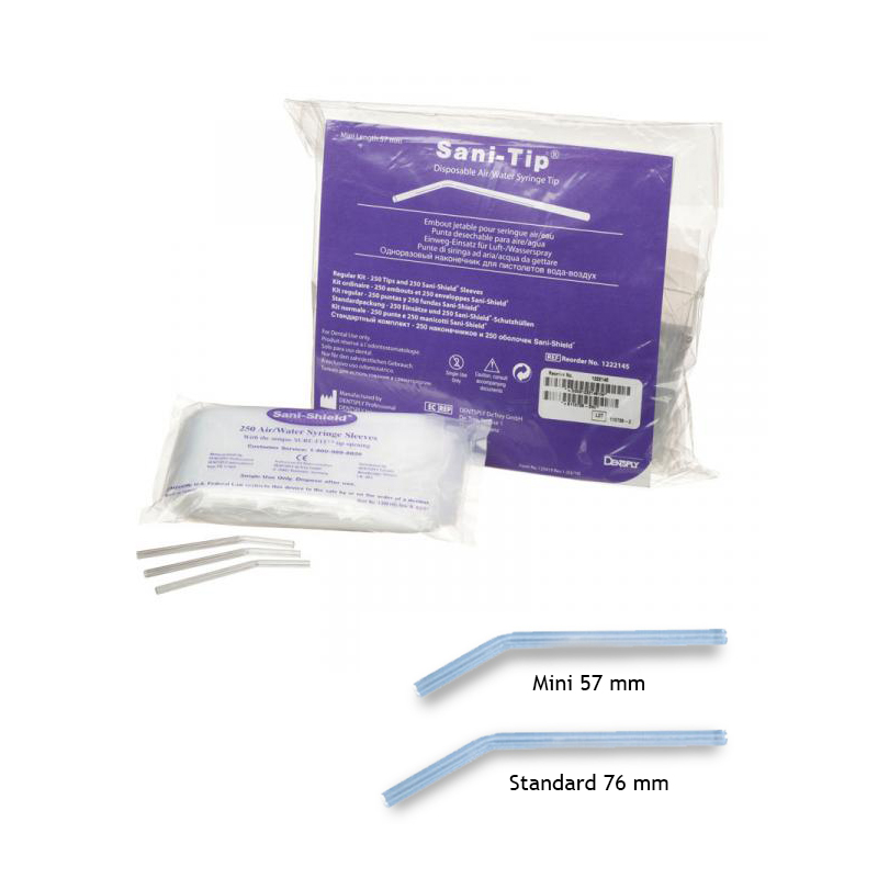 Sanitip  Dentsply Sirona - 250 unidades + 250 Sani-Shiield (bolsas).