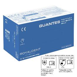 Guantes de látex sin polvo Royal Dent - 100 unidades.