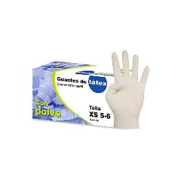 Guantes látex con polvo   Cuatro Gasas - Caja de 100 unidades