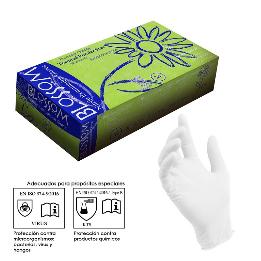 Guantes de Nitrilo sin polvo color Blanco Blossom - Caja de 100 unidades.
