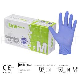 Guantes Nitrilo sin polvo color Violeta Luna - caja 100 unidades 