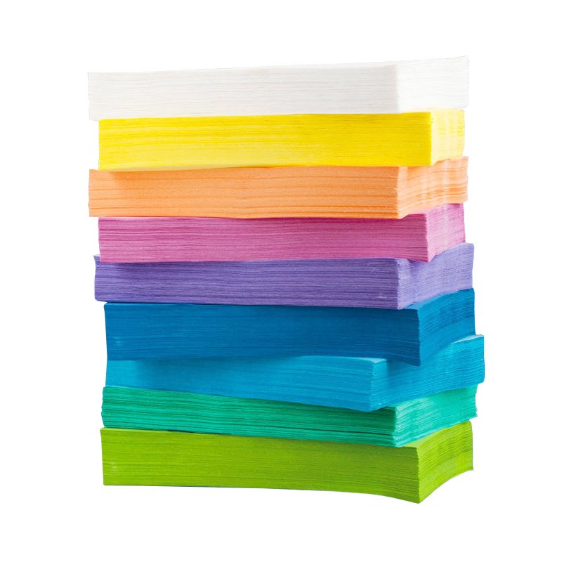 Papel para bandejas de colores especiales - Burdeos,Lila, Med Blue,  Naranja, Rosa Royal Dent - 250 unidades. 28,5x18,5 cm.