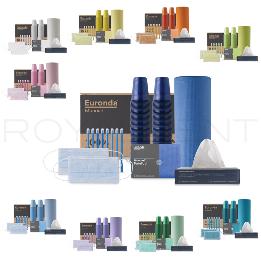 KIT 100% 6 Productos Monoart Euronda Euronda - 100 Monoart Towel Up! + 100 pañuelos desechables + 100 Monoart Eyectores de saliva EM15 + 100 Monoart Vasos de plástico + 100 Monoart Mascarillas PTC3 + 80 Monoart Babero PG30