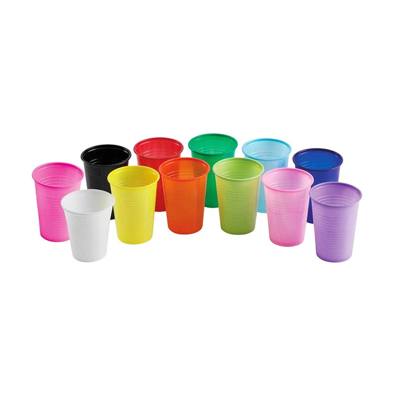 Vasos colores mágicos de plástico 100 unidades Royal Dent - 