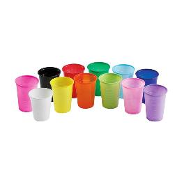 Vasos colores mágicos de plástico 100 unidades Royal Dent - 
