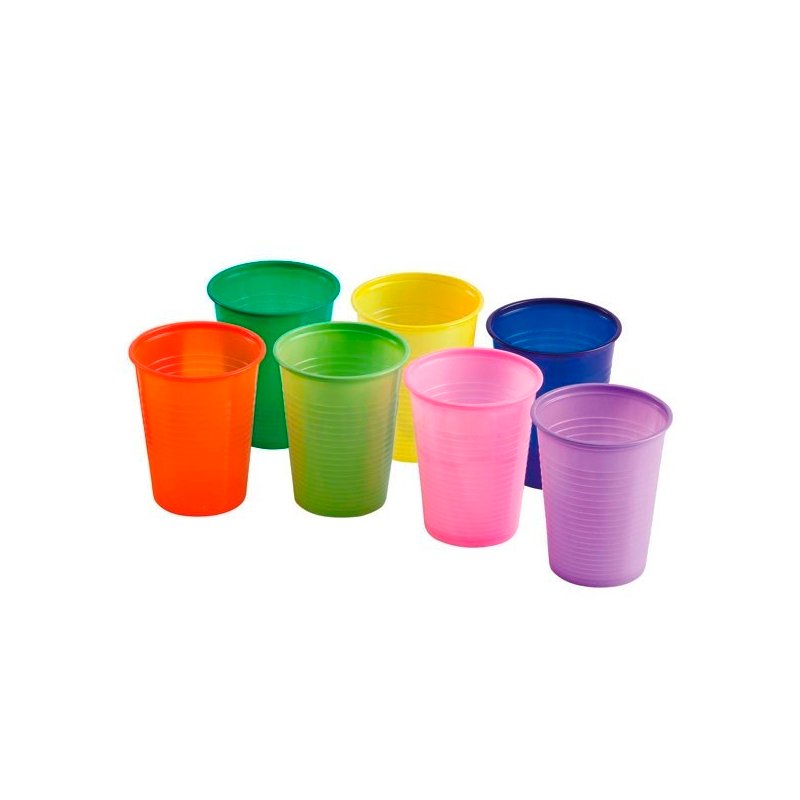 Vasos colores mágicos de plástico Monoart 100 unidades Euronda - 