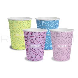 Vasos de papel GRAFFITI Monoart Euronda Monoart - tira de 50 unidades