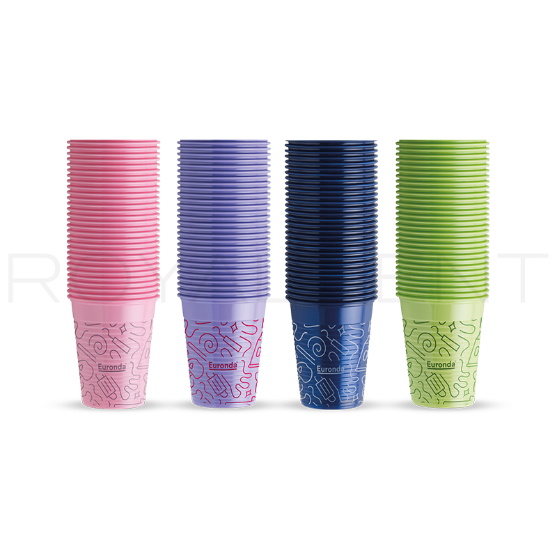 Vasos DE PLÁSTICO GRAFFITI MONOART Euronda Monoart - caja de 3000 unidades