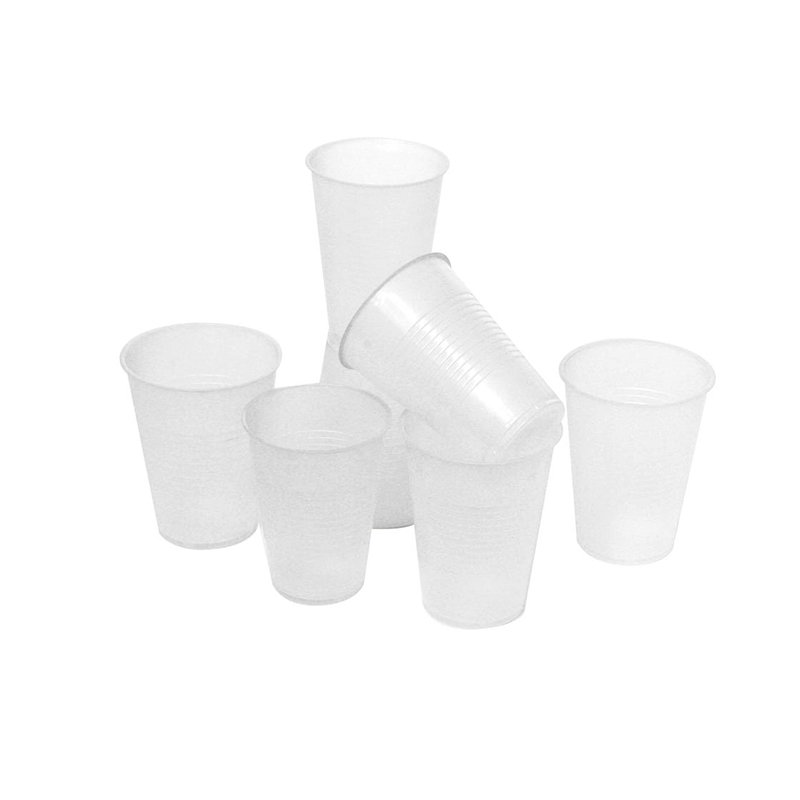 Vasos de plástico Royal Dent - Caja de 3.000 unidades. Diámetro 7 cm. Altura 7 cm. 150 c.c.