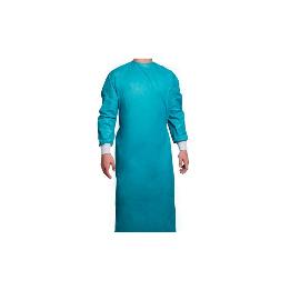 Batas estériles con puño Royal Dent - Color verde. 30 grs. , incluye 2 toallas