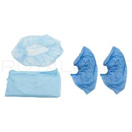 Set quirúrgico para paciente Alle Euronda - 1 Bata estándar con puños elásticos, 1 Cofia con elástico, 1Cubrezapatos impermeables