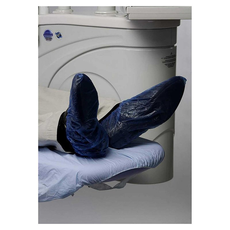 Calza cubrezapatos impermeable 30.D4003 Omnia - 500 unidades, con elásticos, color azul
