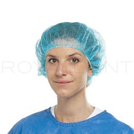 Cofia redonda con elastico azul  Alle Euronda - 1 Caja de 100 unidades