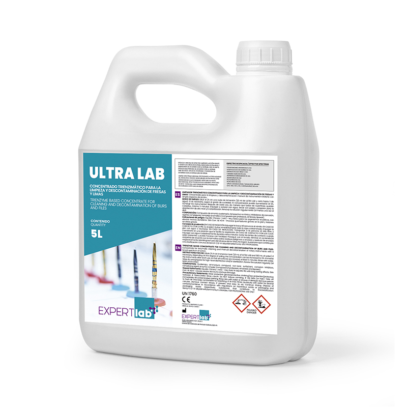 Ultra Lab desinfectacte TRIENZIMÁTICO para fresas y limas 5 litros EXPERTLAB - 