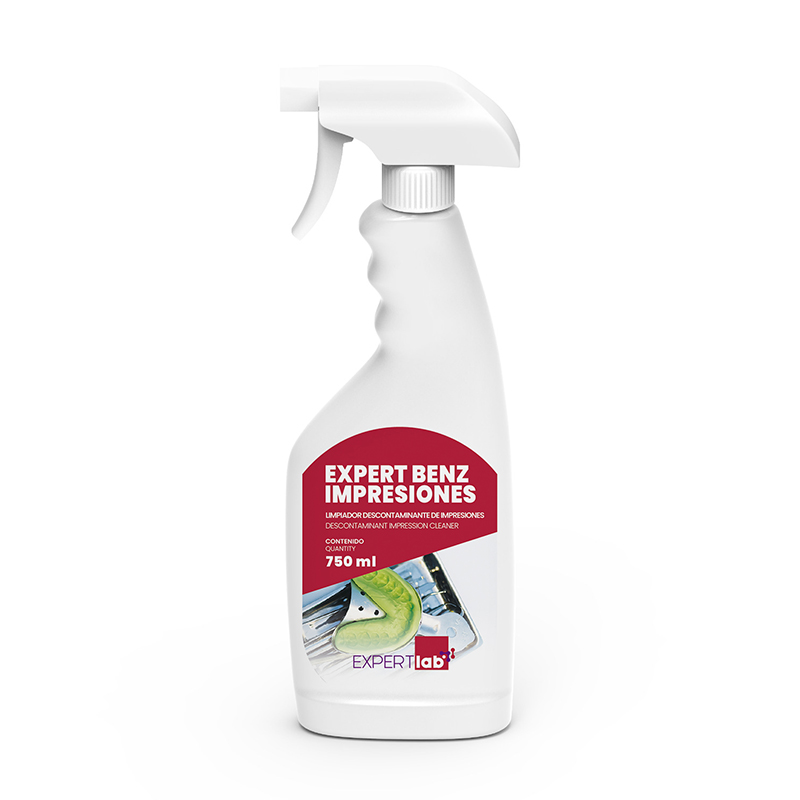 EXPERT BENZ desinfectante impresiones  EXPERTLAB - Botella de 750 ml. Producto 3 en 1: Desinfección, limpieza y mantenimiento