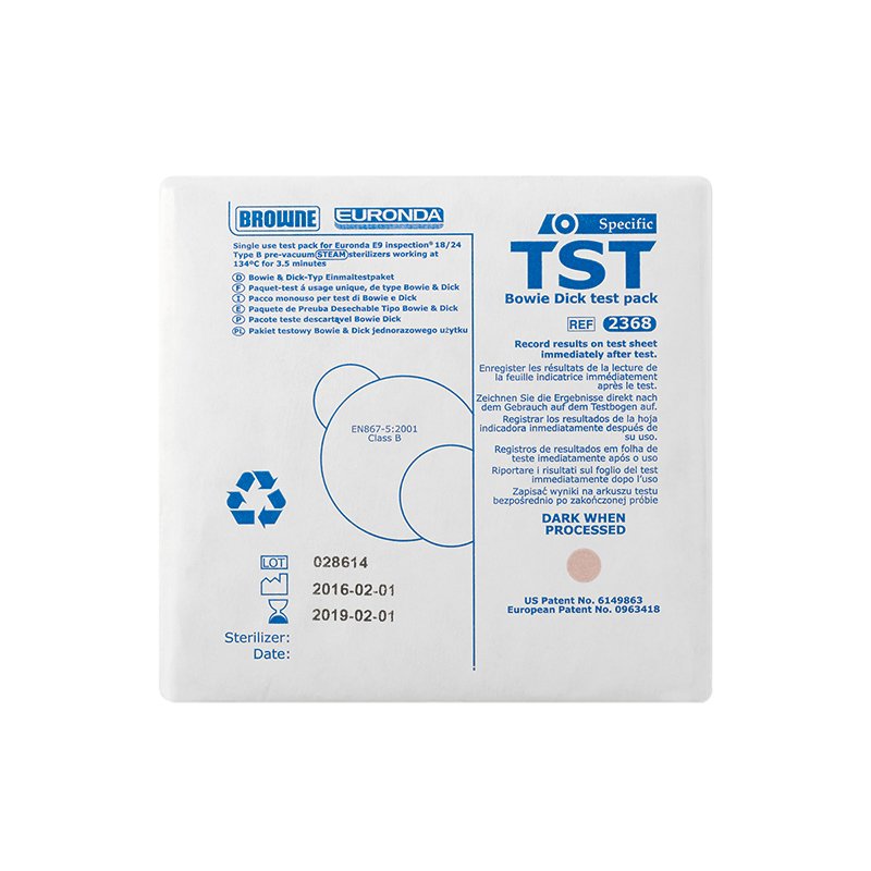 Bowie & Dick Test - 243001 Euronda Monoart - Caja de 10 unidades.