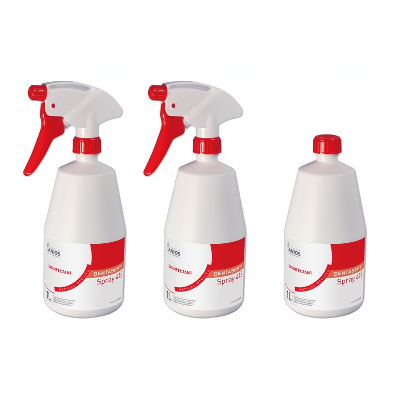 Dentasept Spray 41 Pro intro Laboratorios Anios - 3 botellas de 1 litro + 2 dosificadores.