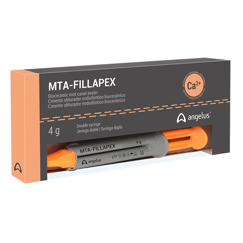 Cemento Obturador Mta Filllapex Angelus - 1 jeringa (4 g). + 10 puntas Automix. + 1 bloque de mezcla