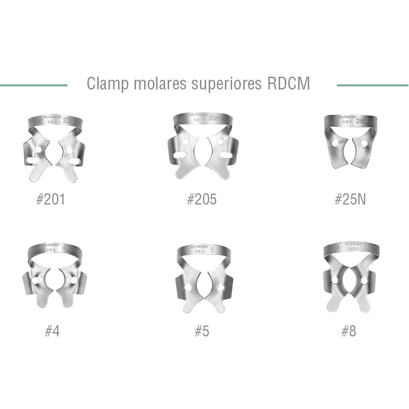 Clamp molares superiores RDCM - 4,5,8,201,205,W4,26N,31 Hu-Friedy - 