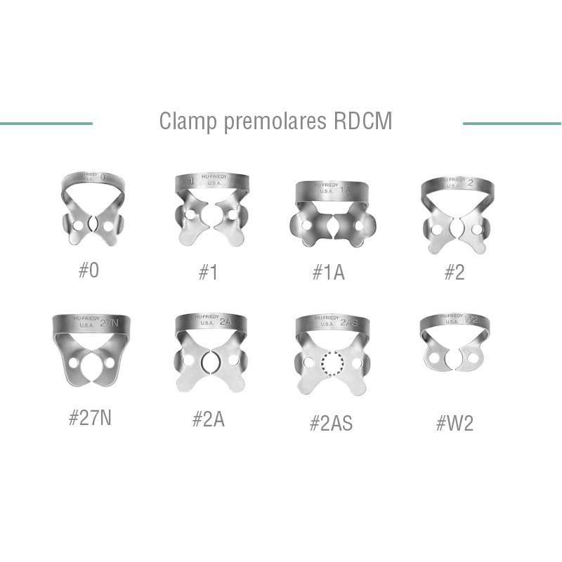 Clamp premolares RDCM - 0,1,1A,2,2A,2AS,W2,27N Hu-Friedy - 
