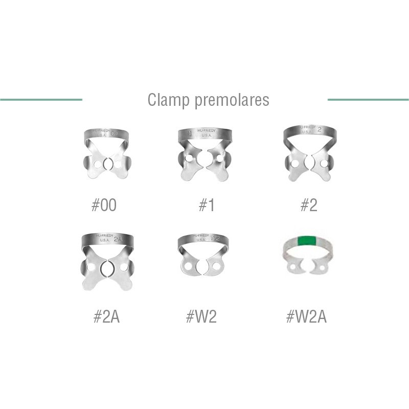Clamp premolares - 00,1,2,2A,W2,W2A Hygenic - 