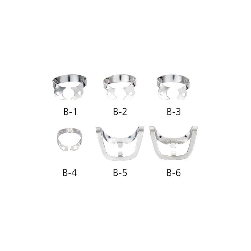 Kit clamps gingivales Brinker Tissue-Retractors Hygenic - Contiene: 6 clamps (B1,B2,B3,B4,B5 y B6)