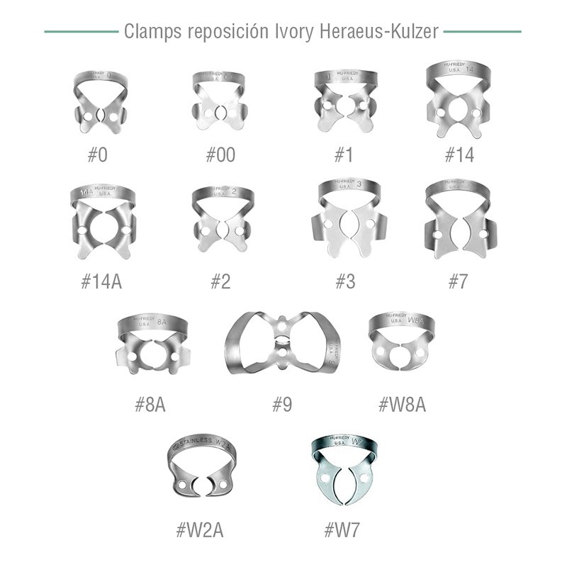 Clamps reposición Ivory Heraeus-Kulzer - 