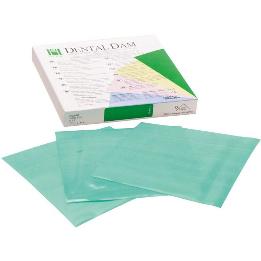 Diques de goma Extra-Grueso Verde Hygenic - Caja de 36 unidades. 15x15 cm.