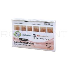 Gutta-percha Points conicidad 0.4 Cerkamed - 1 Caja de 60 unidades
