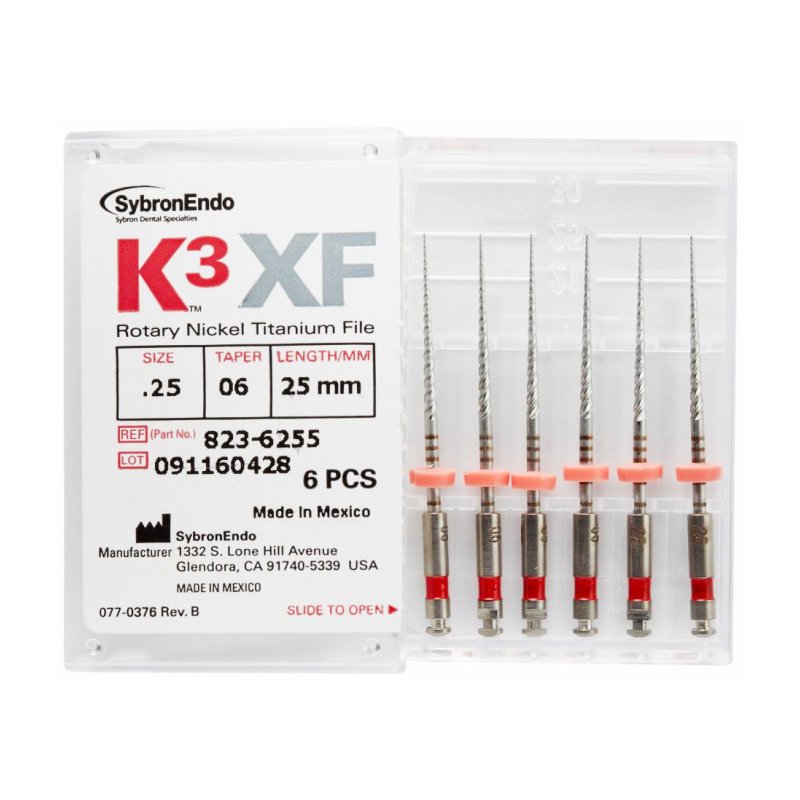 Limas K3 XF conicidad 06. SybronEndo - Caja de 6 unidades