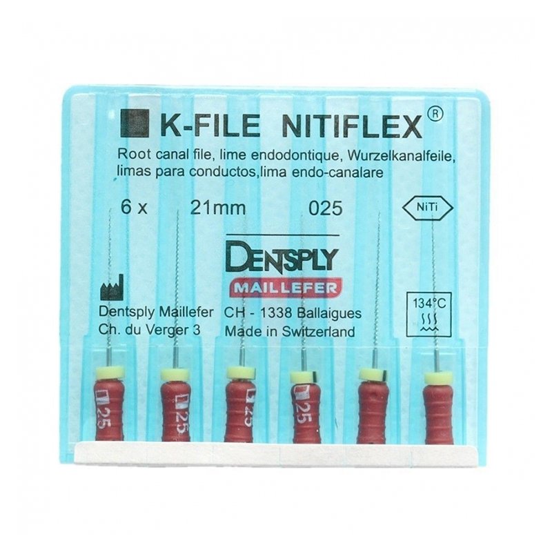 Limas Niquel titanio Dentsply Sirona - Caja de 6 unidades.