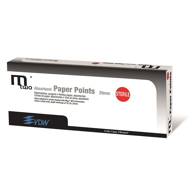 Puntas de papel MTWO VDW  - Caja de 144 unidades.