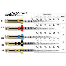 Lima PROTAPER NEXT Dentsply Sirona - Blister de 6 unidades estériles