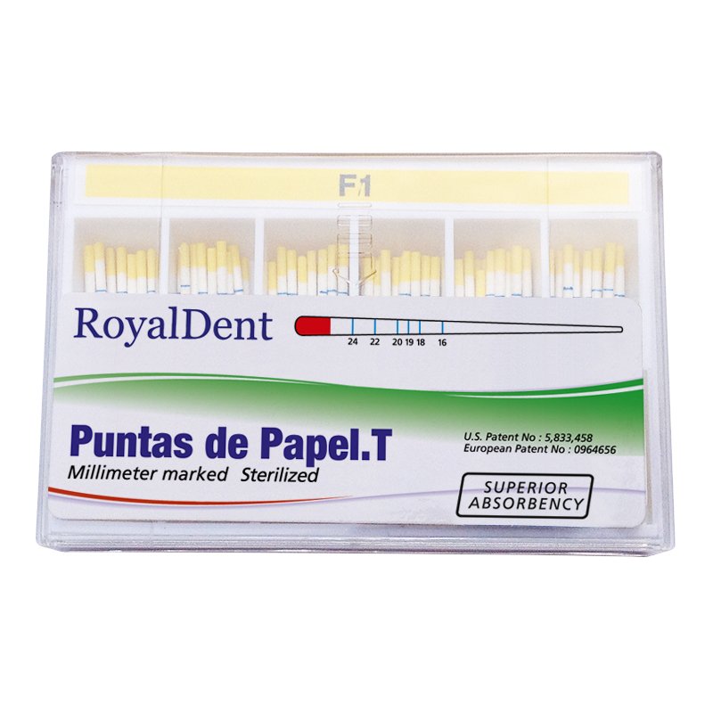 Punta papel Royal-PROT Royal Dent - Caja de 100 unidades. Compatible con Protaper
