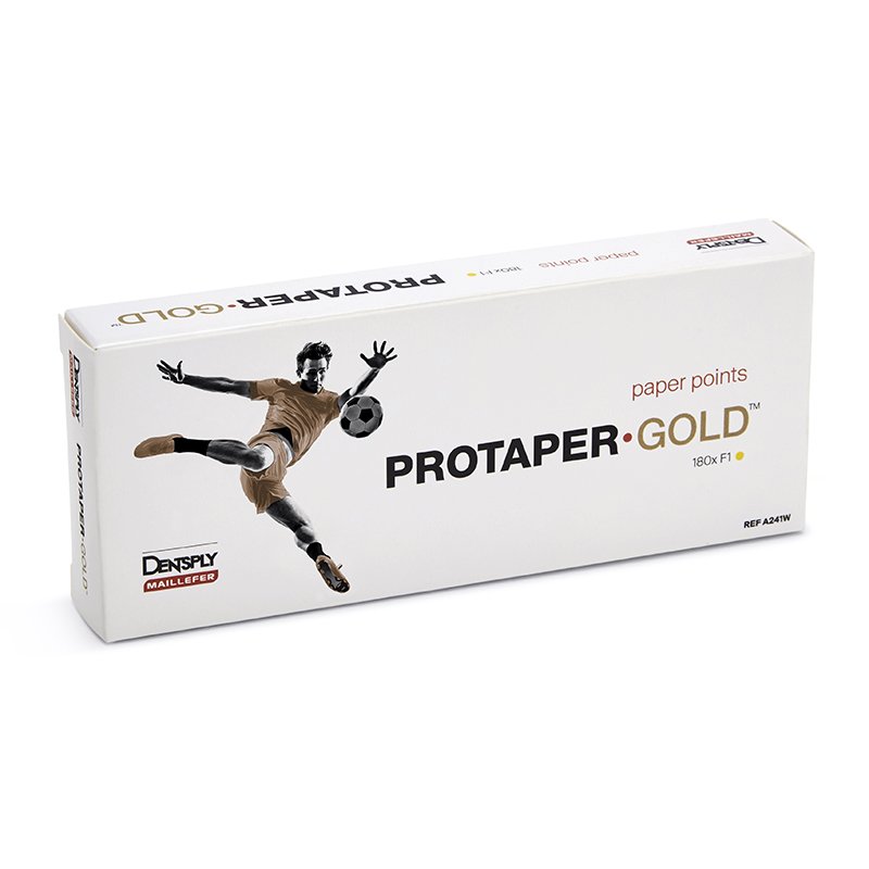 Puntas de papel Protaper Gold A241W Dentsply Sirona - Caja de 60 unidades.
