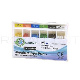 Puntas de papel conicidad 0.6%  Cerkamed - 1 caja de 100 unidades