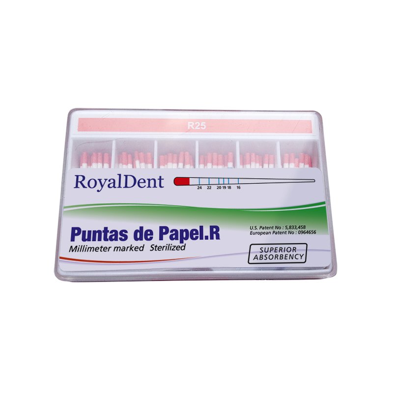 Punta papel Royal-PROR Royal Dent - Caja de 100 unidades. Compatible con Reciproc
