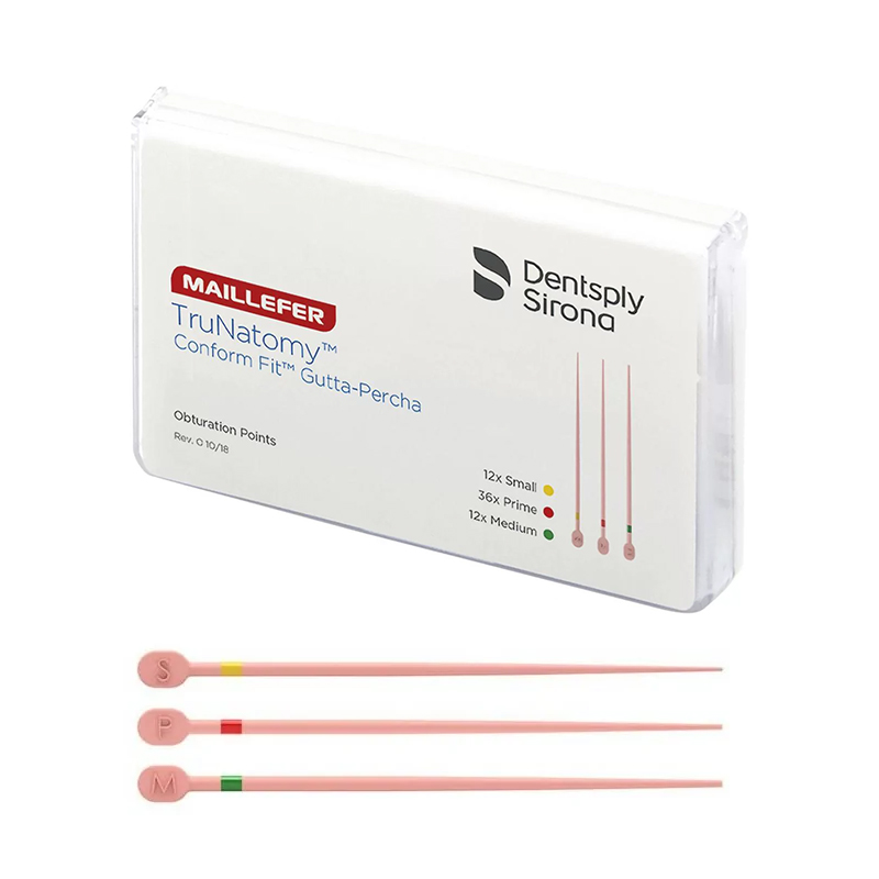 TRUNATOMY CONFORM FIT GUTTA PRIME B00TNGPF00PRM Dentsply Sirona - Caja de 60 unidades.