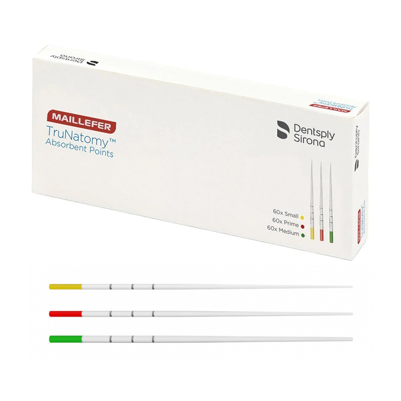 TRUNATOMY PUNTAS DE PAPEL SURTIDO BSTTNPP000AST Dentsply Sirona - Caja de 180 unidades.