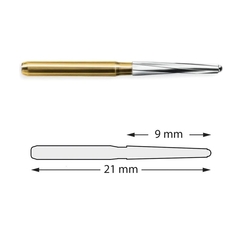 Fresas Endo-ZeKrya 21 mm Dentsply Sirona - Caja de 5 unidades. Para turbina.