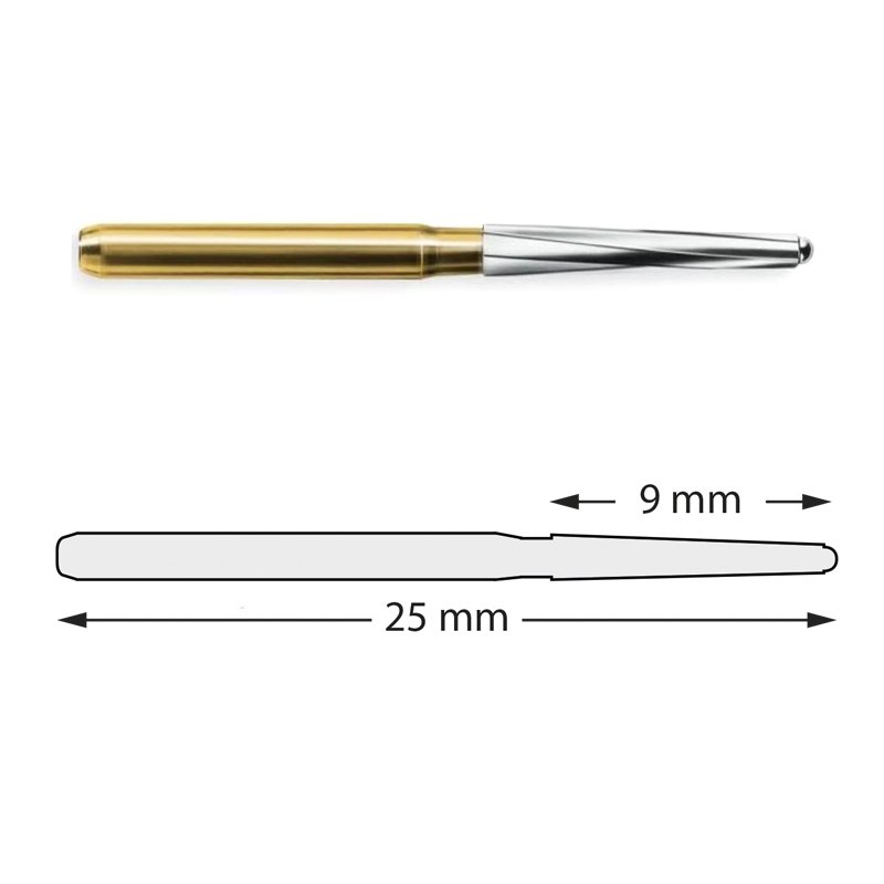 Fresas ENDO-ZEKRYA 25 mm - E0152 Dentsply Sirona - Caja de 5 unidades. Para turbina.