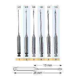 Gates 28 mm Maillefer Dentsply Sirona - Caja de 6 unidades.